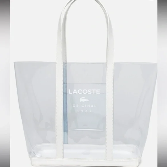 Lacoste | Bags | Lacoste Clear Pvc Beach Bag | Poshmark